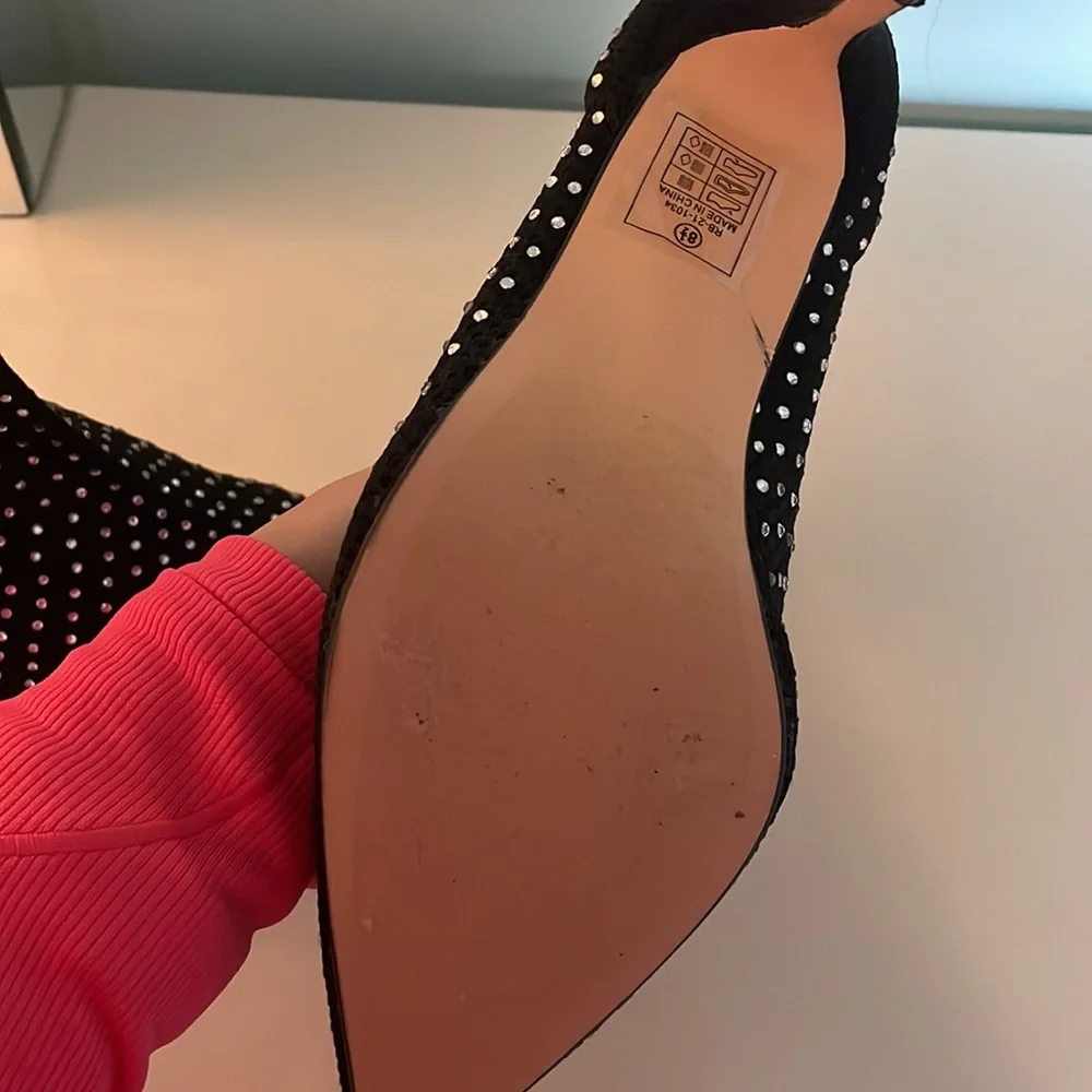 Black Rhinestone Booties - Picture 3 of 5